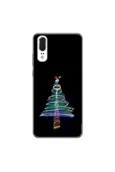OEM Husa compatibila cu Huawei P20 Silicon Gel Tpu Model Craciun Brad Neon