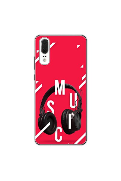 OEM Husa compatibila cu Huawei P20 Silicon Gel Tpu Model Music Headphones