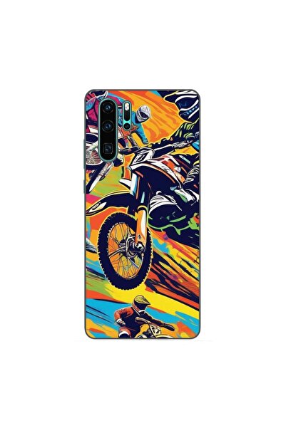 OEM Husa compatibila cu Huawei P30 Pro Silicon Gel Tpu Model Motocross Pop Art