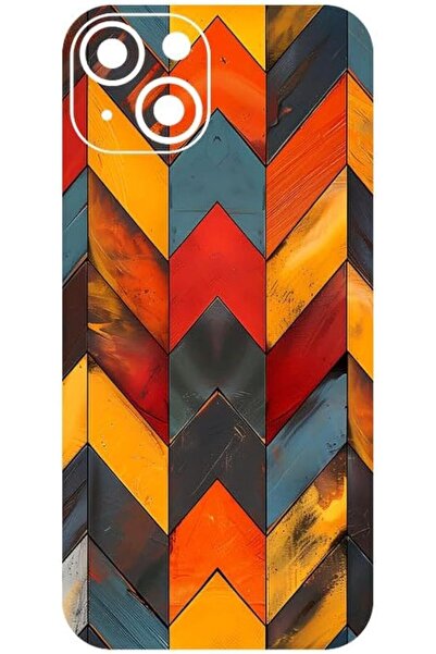 Burak 006 Chevron Pattern Back Protection Sticker for iPhone 15, Not a Protec...