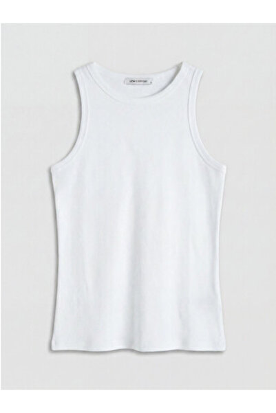 LC Waikiki New Season White Crew Neck Women's Undershirt