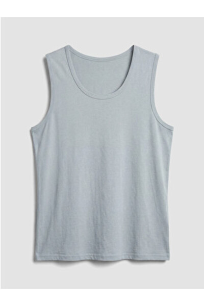 LC Waikiki New Season Blue Crew Neck Men's Sleeveless T-Shirt