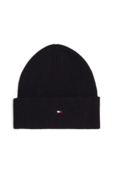 Tommy Hilfiger Γυναικείο Essential Flag Σκουφάκι Μαύρο AW0AW16637-BDS