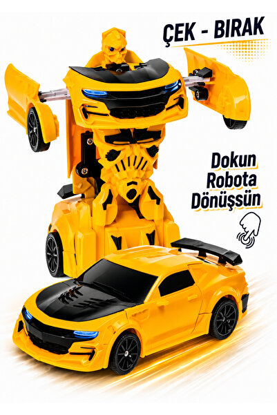 Retoys Transformers Bumblebee Çek Bırak Robota Dönüşen Araç