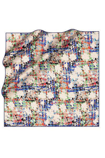 Cacharel Mavi 90X90 İpek Twill Eşarp