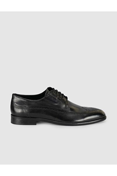 Cabani Black Brogue Classic Shoes
