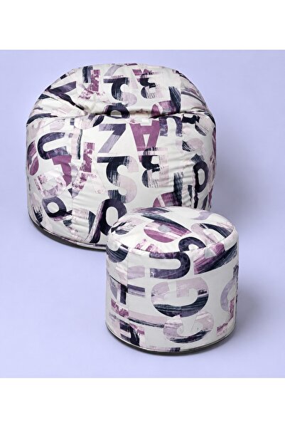 Pufrelax Set Fotoliu King Size cu Otoman (suport picioare), Material Textil -...