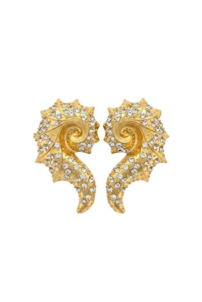 LYRA Bags & Accessories Seahorse Figured Zircon Stone Stylish Big Earrings
