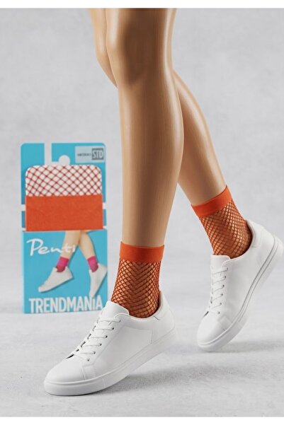 Penti "Party" Socks – Double Layer (Tight + Mesh), Orange