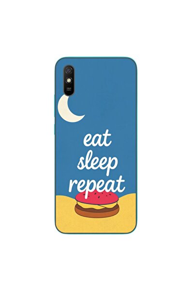 OEM Husa compatibila cu Xiaomi Redmi 9A Silicon Gel Tpu Model Eat Sleep Repeat
