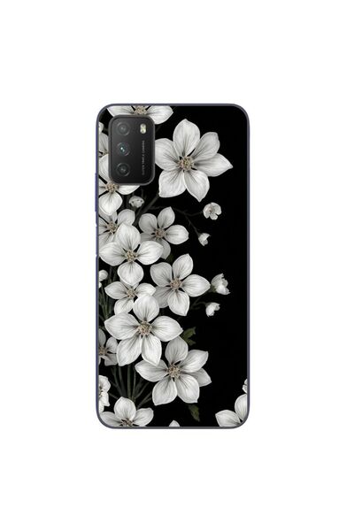 OEM Case compatible with Xiaomi Poco M3 Silicon Gel Tpu Pattern Pure White Fl...