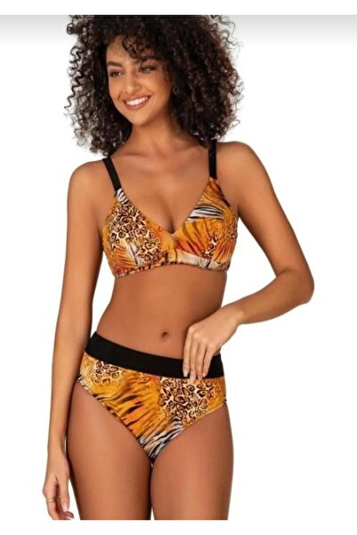 aykidsclup Women's Tiger Patterned Bikini Set 22336-