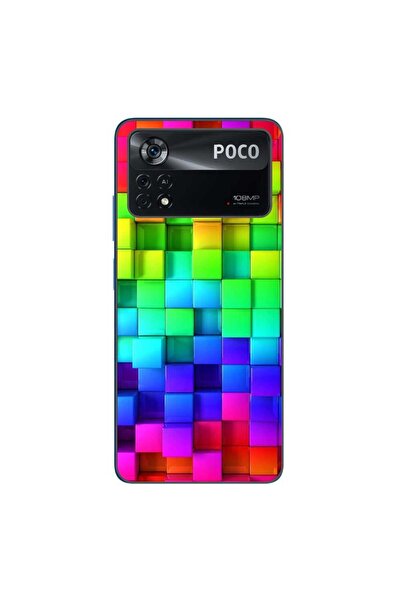 OEM Husa compatibila cu Xiaomi Poco X4 Pro Silicon Gel Tpu Model Colorful Cubes