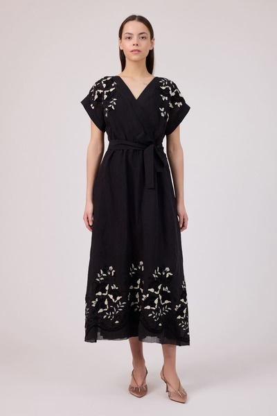 FEVER Tencel Brode Detaylı Elbise 6107