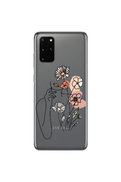 Other Samsung S20 Plus Lady with Flowers Transparent Silicone TPU Θήκη