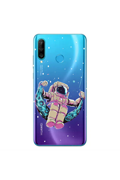 Other Huawei P30 Lite Astronaut swinging on the moon Transparent Silicone TPU...