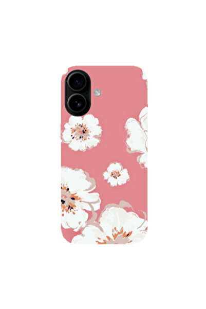 Other Apple Iphone 16 plus White Flowers Transparent Silicone TPU Θήκη