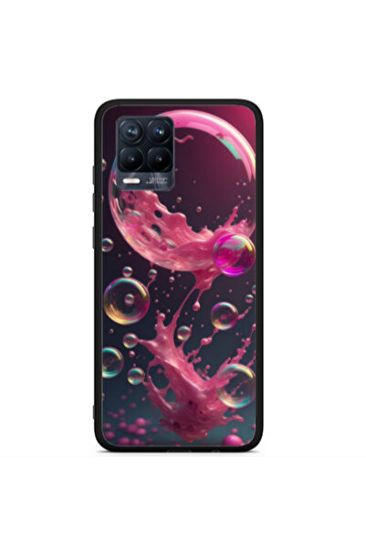 Other Realme 8 i Pink balloon Black Glossy Θήκη