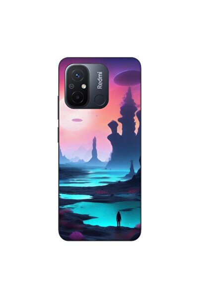 OEM Case compatible with Xiaomi Redmi 12C Silicone Gel Tpu Model Mystic Planet