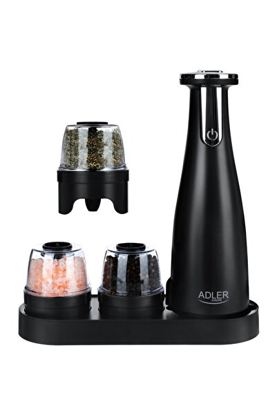 adler Electric spice grinder with 3 containers AD 4449b, Matte Black
