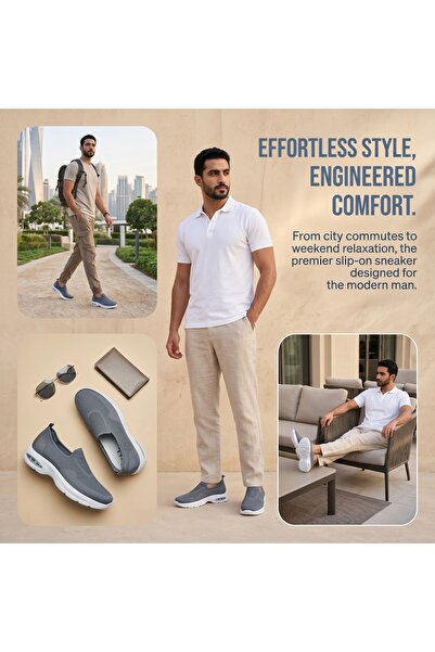 SAUDI STEPS Classic Unique Italian Designer Men’s Breathable Slip On Athletic...