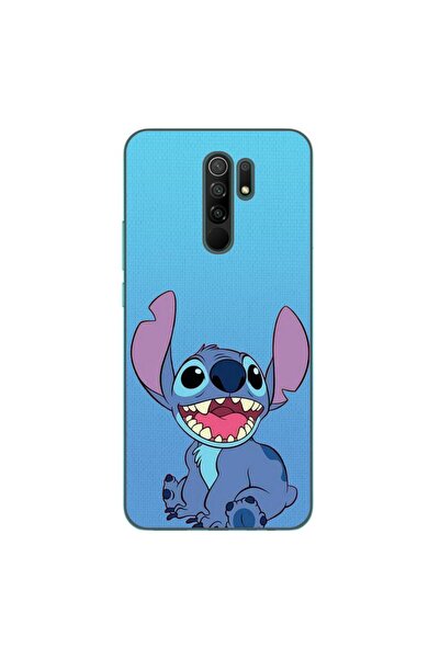 OEM Θήκη συμβατή με Xiaomi Redmi 9 Σιλικόνης Gel TPU με σχέδιο Stitch Μπλε