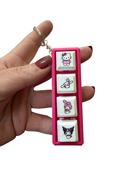 Buki'nin Atölyesi Ledsiz Klavye-Click Sesli Stres Giderici Hello Kitty Kuromi...