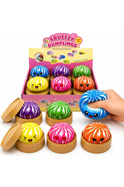 Zenorius Jucărie Squishy Dumpling, în Cutie Plastic, 9cm, Antistres, Model Co...