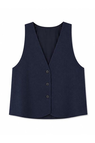 Antioch Buttoned Linen Vest