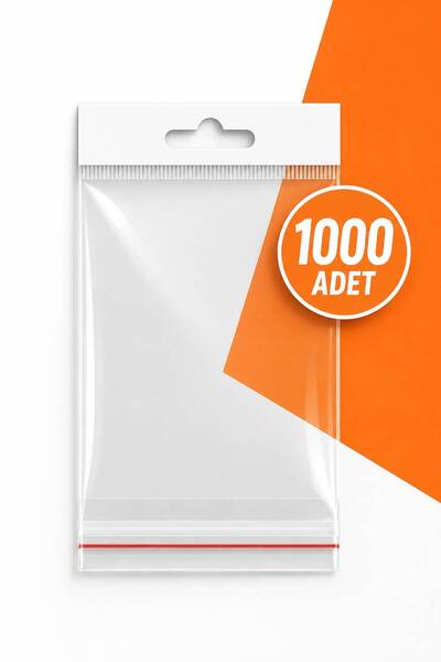 FATİHSAN Şeffaf Yapışkanlı Askılı Poşet 15x25 cm 1000 Adet