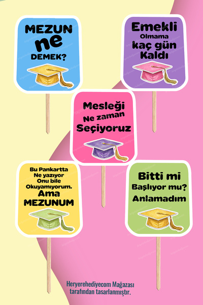 heryerehediye Kişiye Özel Eğlenceli Ana Sınıfı Mezuniyet Konuşma Balonları, E...
