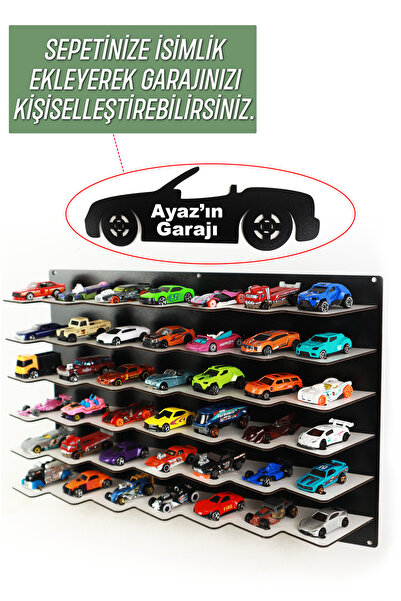 Empressco kutuTR 42 Araçlık Ahşap Araç Duvar Rafı ( Hotweels Ve Matchbox ) (İ...
