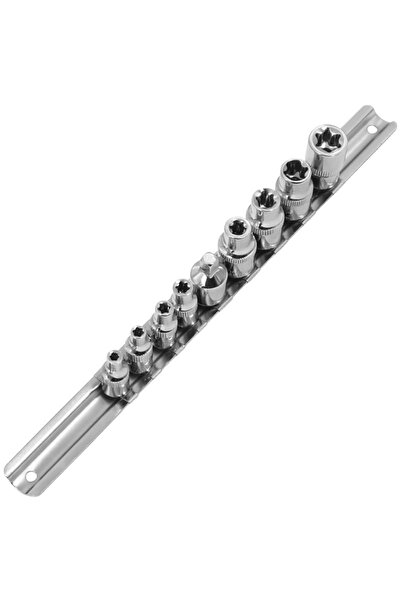 VERKE Set capete TORX 1/4 " – 3/8 ", VERKE, E4–E14, 8 piese, CR-V, V39113