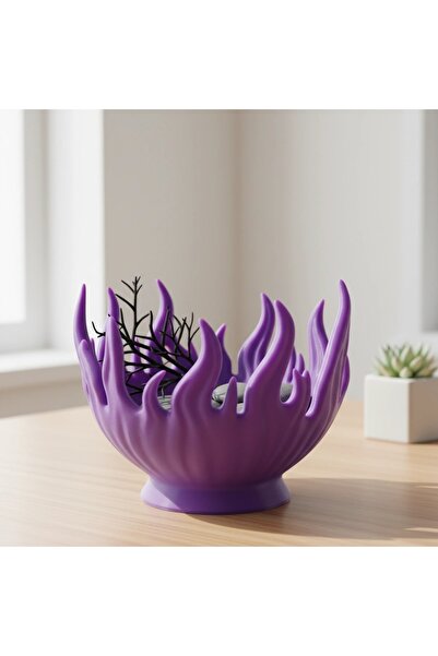 OEM Decorative Flame Bowl, 3D Printed, Small Object Holder, Modern Design