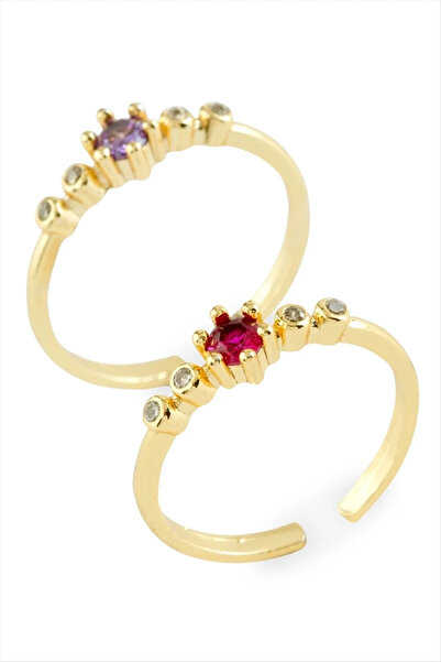 Marsilyan Nvdn- Zircon Single Stone Metal Ring 1 Piece Iegrs-Nvdn1