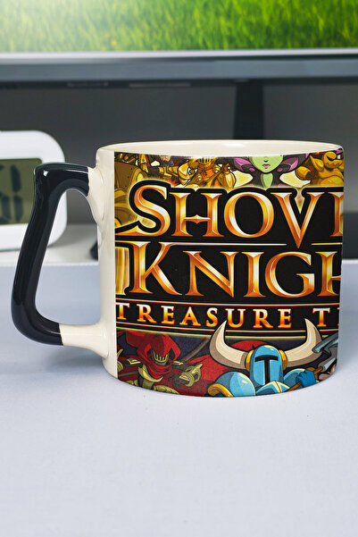 ZipZap Shovel Knight Printed Ceramic Luxury Mug (1 Piece) Custom Black Handle...