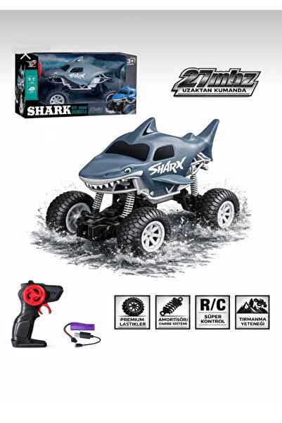 Shark uzaktan kumandalı köpek balığı oyuncak araba 1:18 off-road şarjlı pilli...