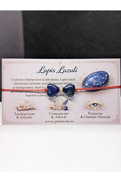 PIETRICELE Brățară Fundiță - Lapis Lazuli