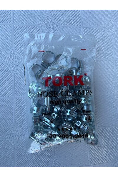 TORK Paslanmaz Hortum Kelepçesi 13-19 mm 50 Adet Ayarlı Metal Kelepçe