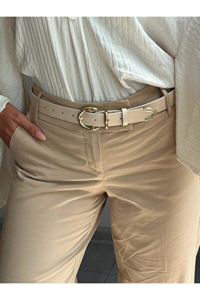 LİA KEMER Learn Round Buckle Model Jacket Belt Dress Belt Trouser Belt