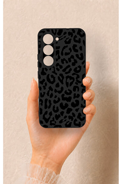 Vip Case Tecno Spark 40 Pro Uyumlu Siyah Leopar Desenli Silikon Kılıf