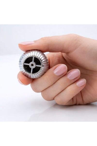 GLASWEN Hard Plastic Button Round Ball Striped Bright Chrome Cabinet Furniture Kitchen Cupboard Drawer Handle Knob