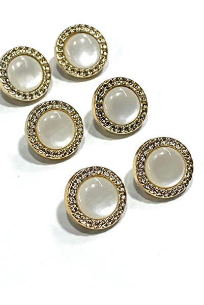 karantuhafiye Pearl-Look Metalized Luxury Button / Cardigan Vest Button / 1.5...