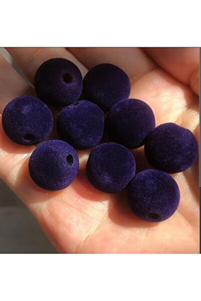 yiğit aksesuar 100 Adet 8 mm Safir Kadife Kolye Bileklik Çanta aksesuarı boncuğu