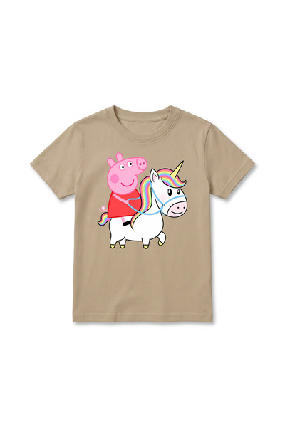 URBANTRENDSTORE Unisex dečija biciklistička majica sa temom Peppa Pig, okrugl...
