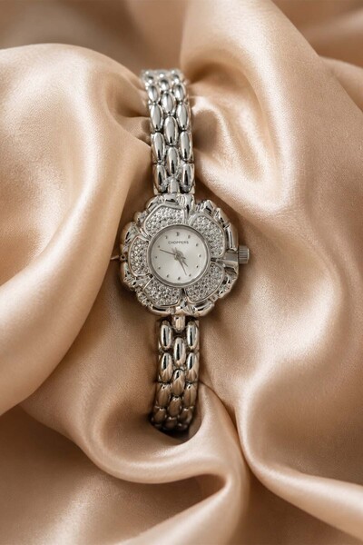 İnogge Sietta Silver Elegance – Women's Silver Wristwatch with Floral Case an...