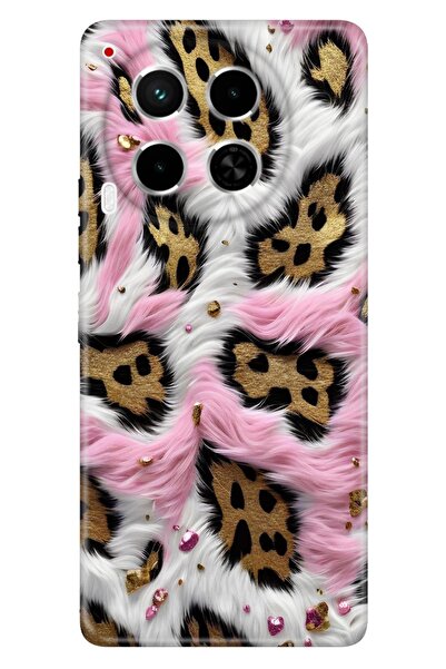 TECNO Camon 30 (CL6) Kılıf Pırıltılı Leopar Temalı Desenli Darbe Emici Silikon