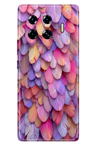 TECNO Spark 20 Pro+ Plus Kılıf Kabile Şans Tüyü Temalı Desenli Darbe Emici Si...