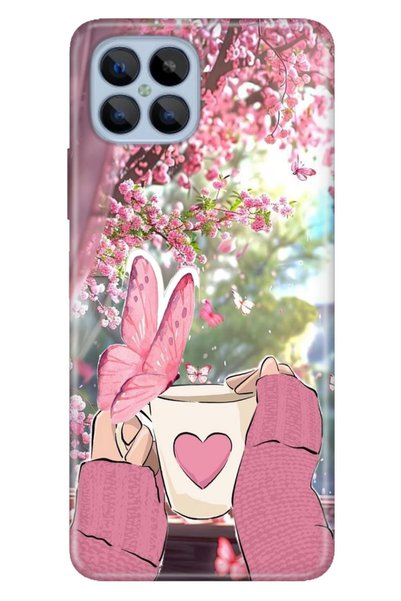 omix X600 Kılıf Coffee Temalı Desenli Darbe Emici Silikon