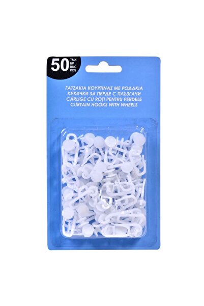 OEM Cârlige pentru perdea, Plastic, Multicolor, 50bucăți, galerie/șină perdea